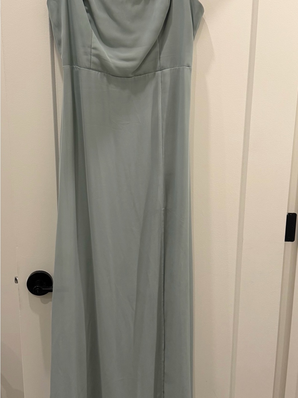 Buddy Grey Elegant Sage Green Women's Dress - Sleeveless Draped Neck